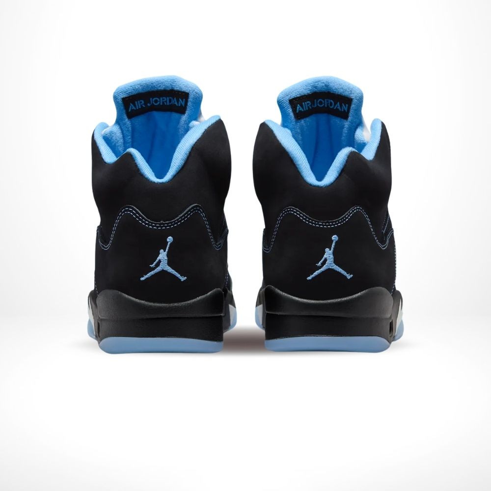 Air Jordan 5 Retro in Black University Blue - product image from the listing.