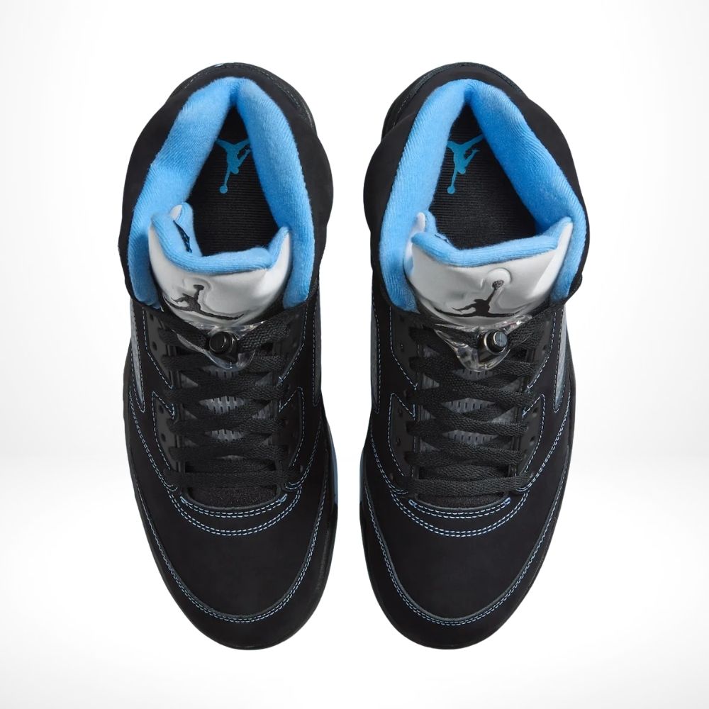 Air Jordan 5 Retro in Black University Blue - product image from the listing.