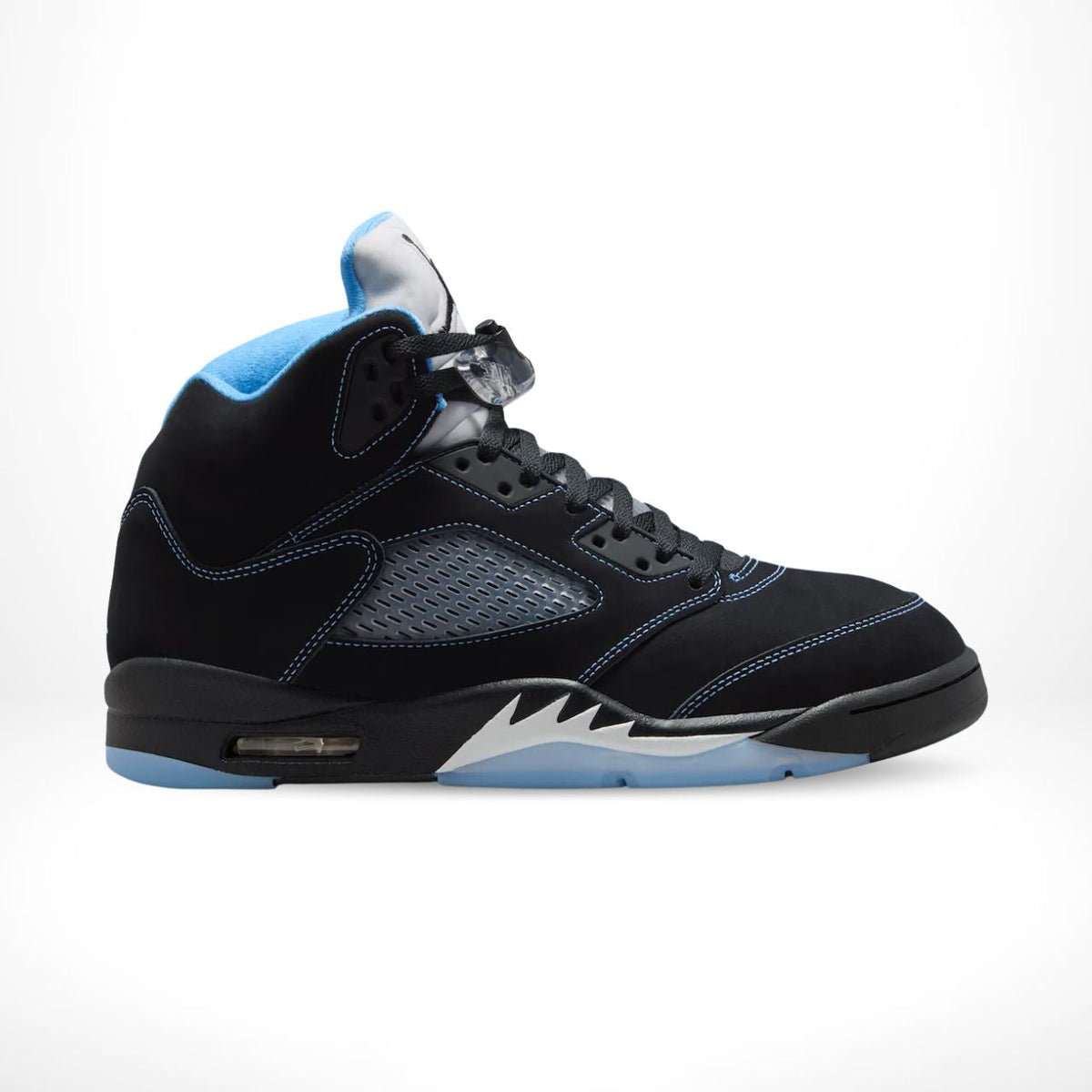 Air Jordan 5 Retro in Black University Blue - product image from the listing.