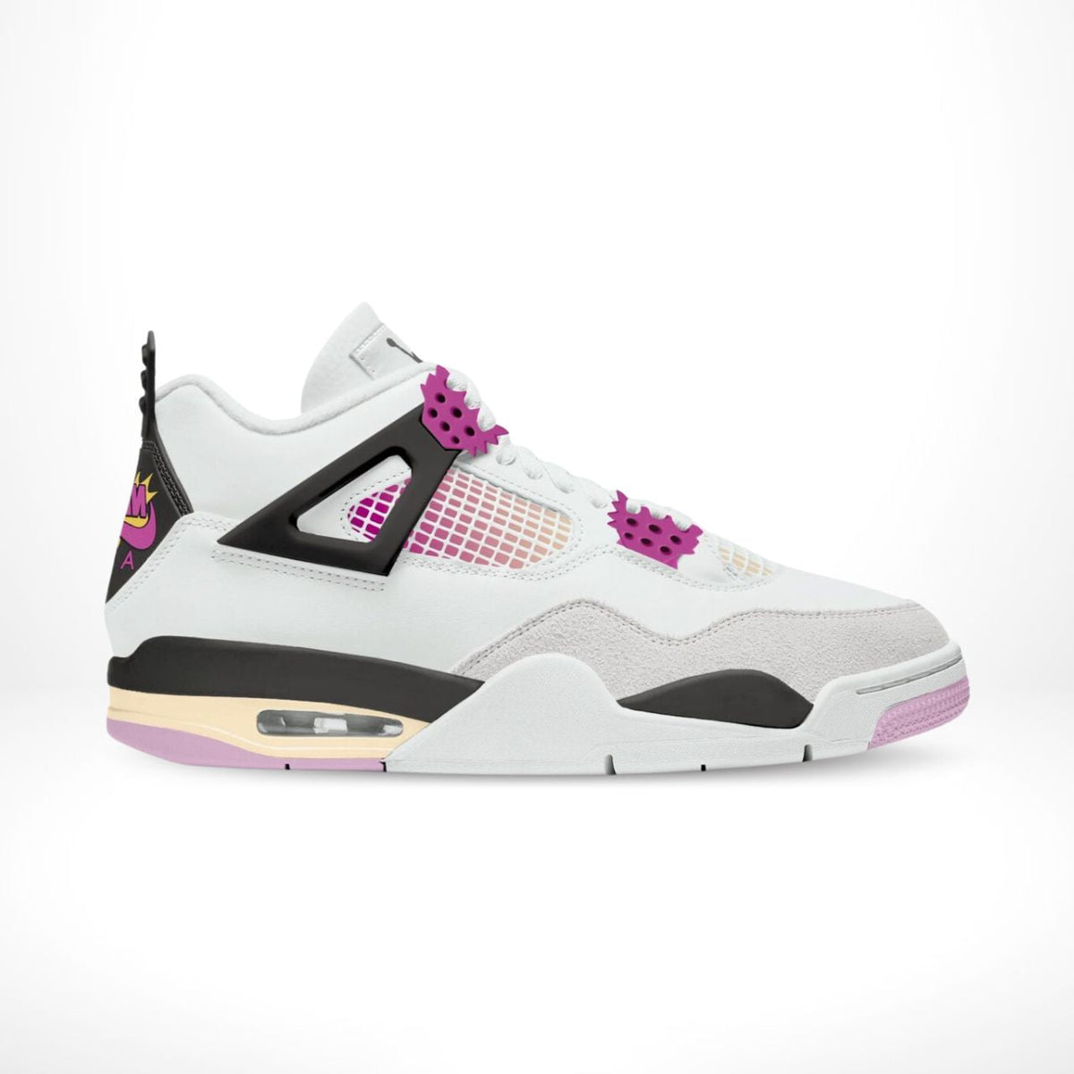 Comic White Pink Custom - Air Jordan 4 - product image from the listing.