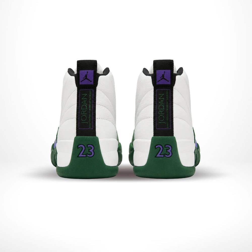 Air Jordan 12 Bucks in White Green - product image from the listing.