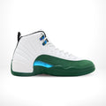 Air Jordan 12 Bucks in White Green - product image from the listing.