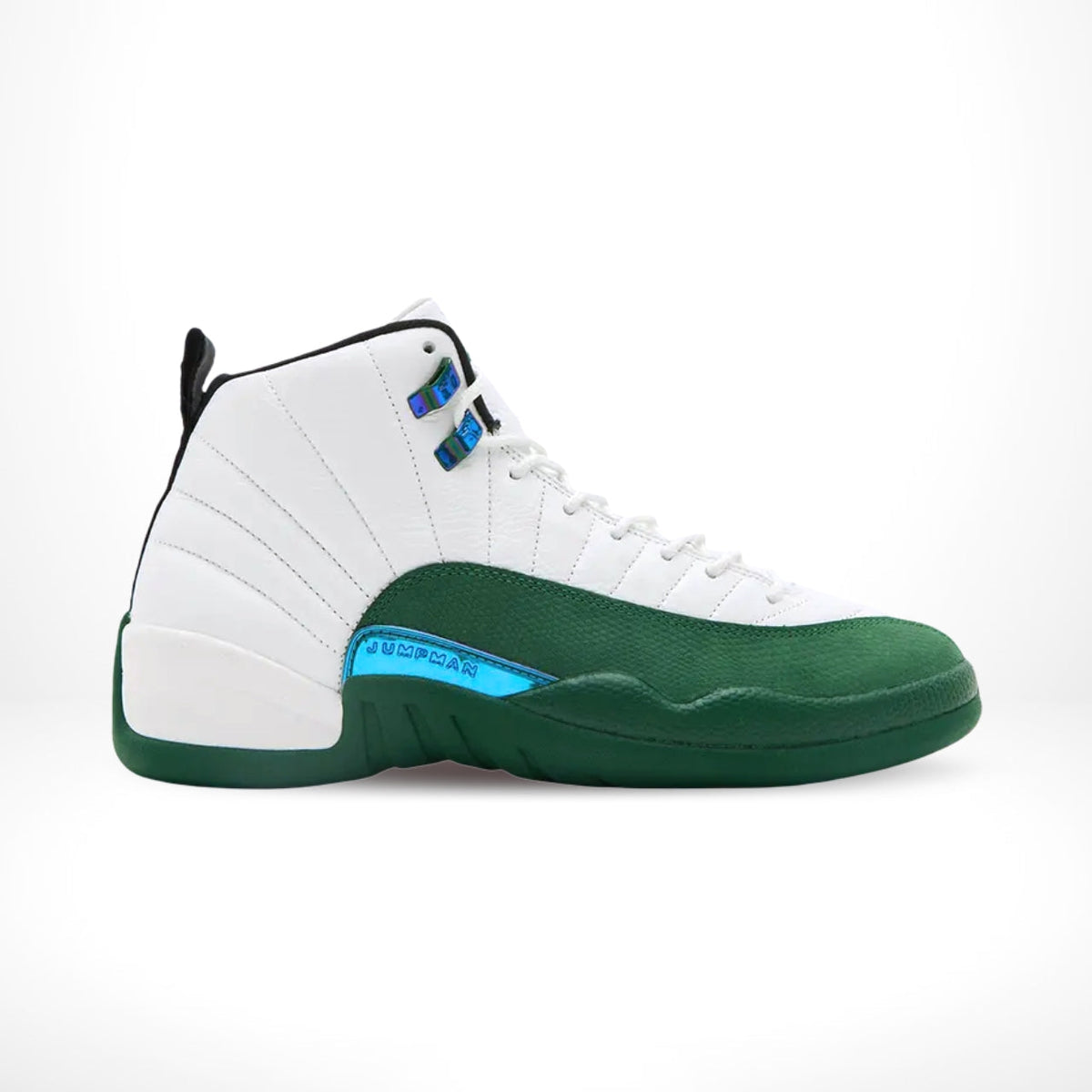 Air Jordan 12 Bucks in White Green - product image from the listing.