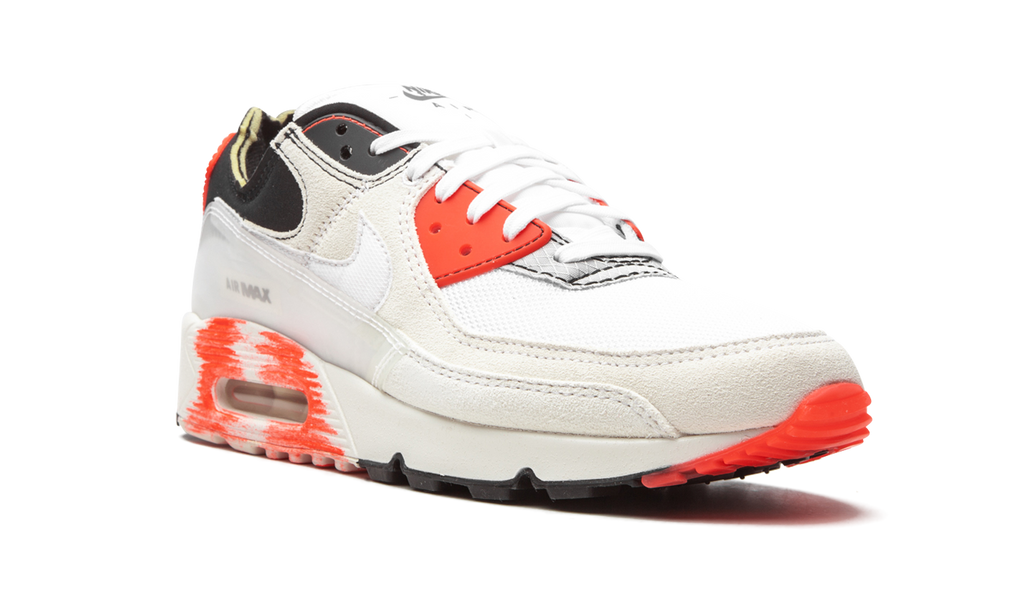 "Archetype - Bright Crimson" Air Max 90 DC7856 100 - product image from the listing.