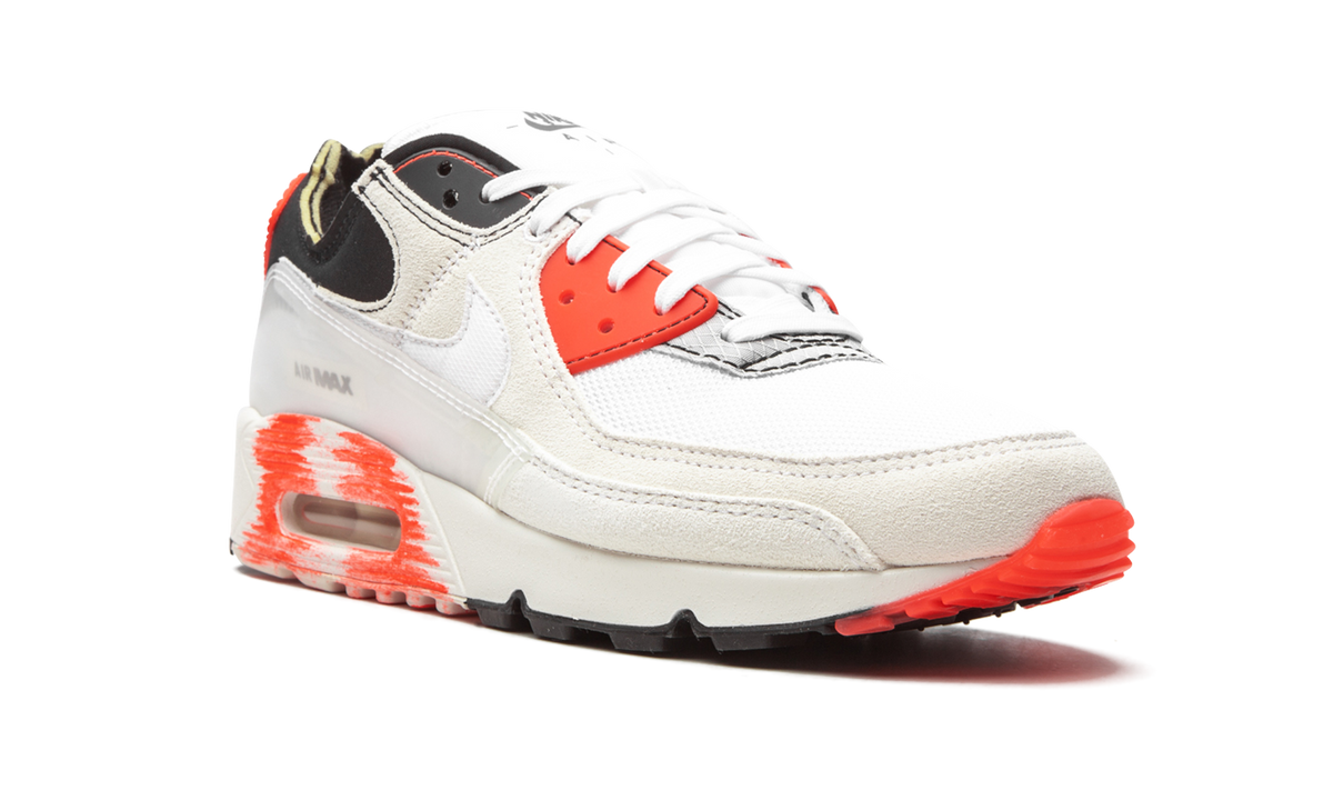 "Archetype - Bright Crimson" Air Max 90 DC7856 100 - product image from the listing.