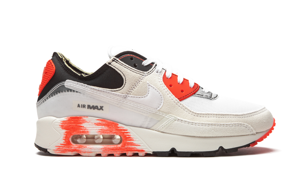 "Archetype - Bright Crimson" Air Max 90 DC7856 100 - product image from the listing.
