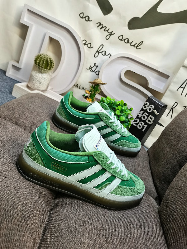 adidas Bad Bunny Gazelle Indoor Sneakers in Green JS5049 - product image from the listing.