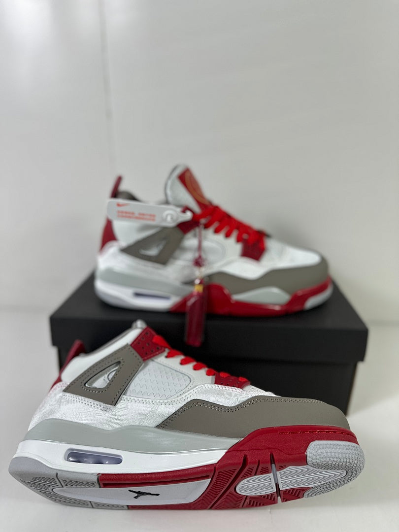 Jordan Dub Zero Basketball Sneakers in Red White Gray 311046-160 - product image from the listing.