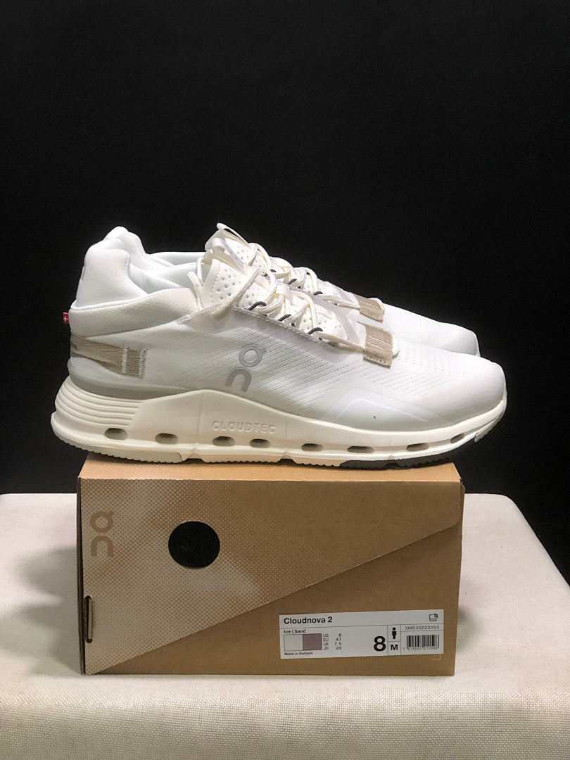 On Cloudnova 2 Sneakers in White and Grey - product image from the listing.