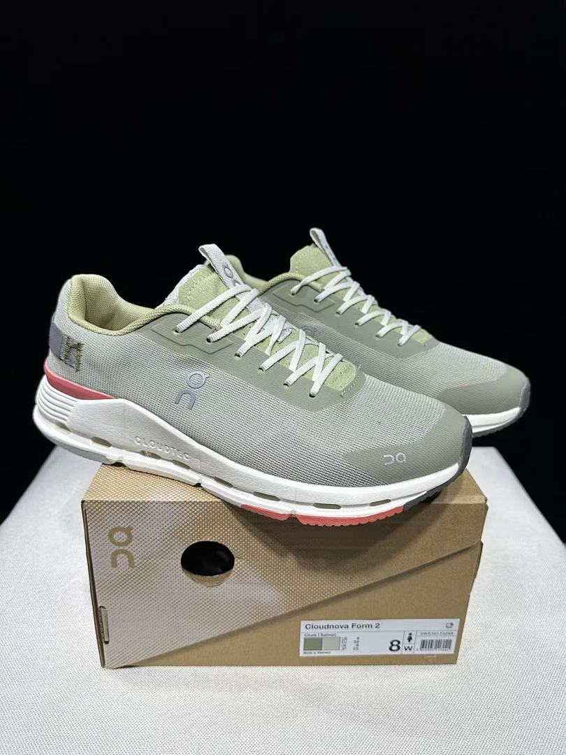 Green and Coral On Cloudnova Form 2 Sneakers - product image from the listing.