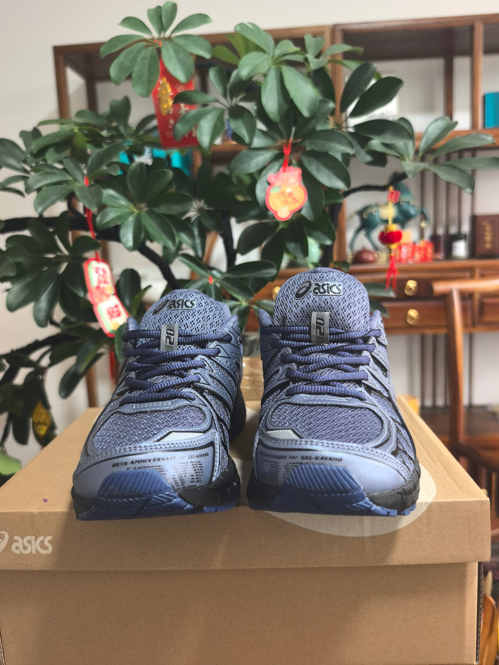ASICS GEL-KAYANO 14 Sneakers in Blue Black - product image from the listing.