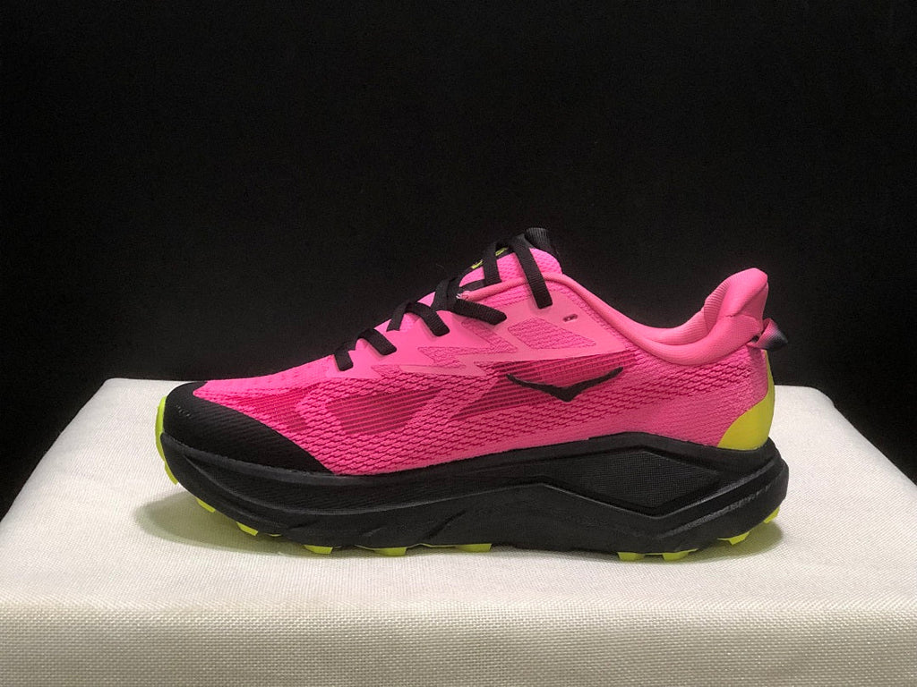 Pink HOKA Challenger 8 Trail Running Shoes - product image from the listing.