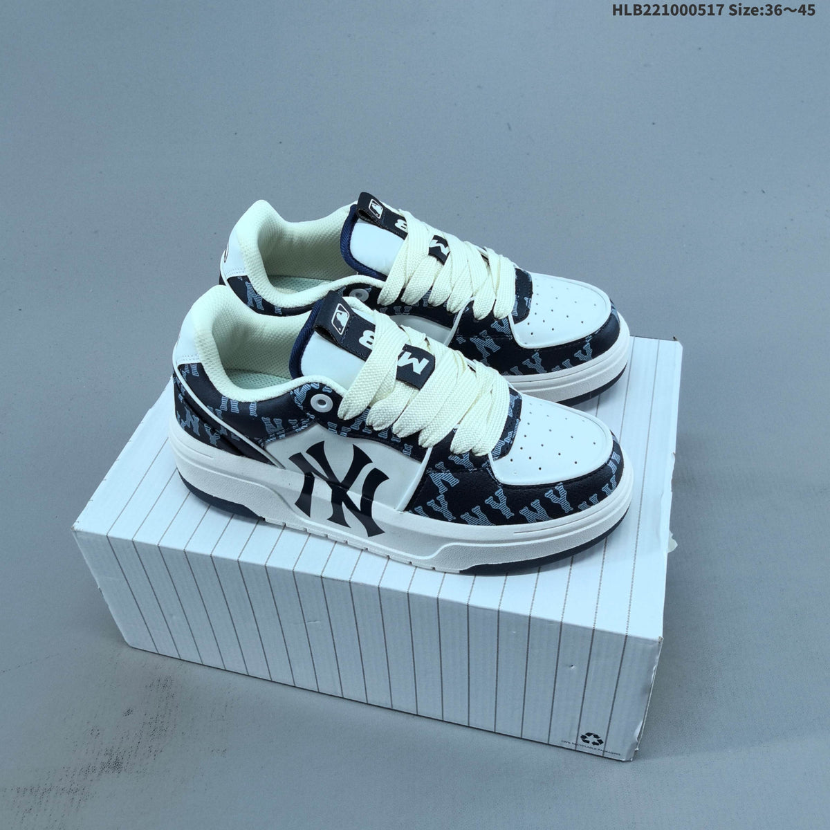 MLB New York Yankees Platform Sneakers, in Navy and White - product image from the listing.