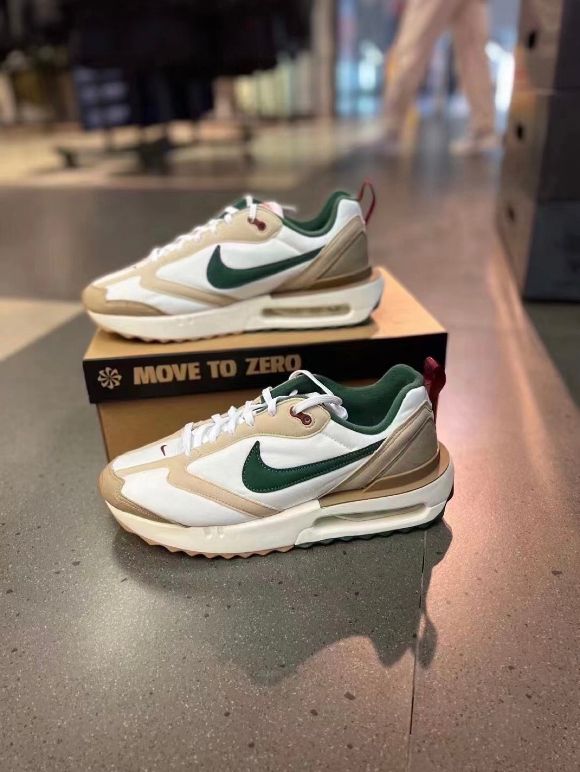 Nike Air Max Dawn Sneakers, in White and Tan FB7158-131 - product image from the listing.