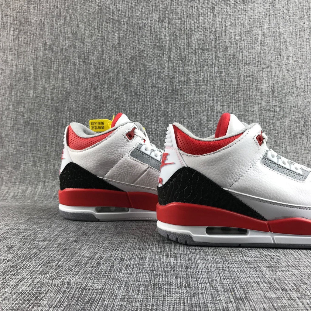 Men's Air Jordan 3 Fire Red Sneakers - product image from the listing.