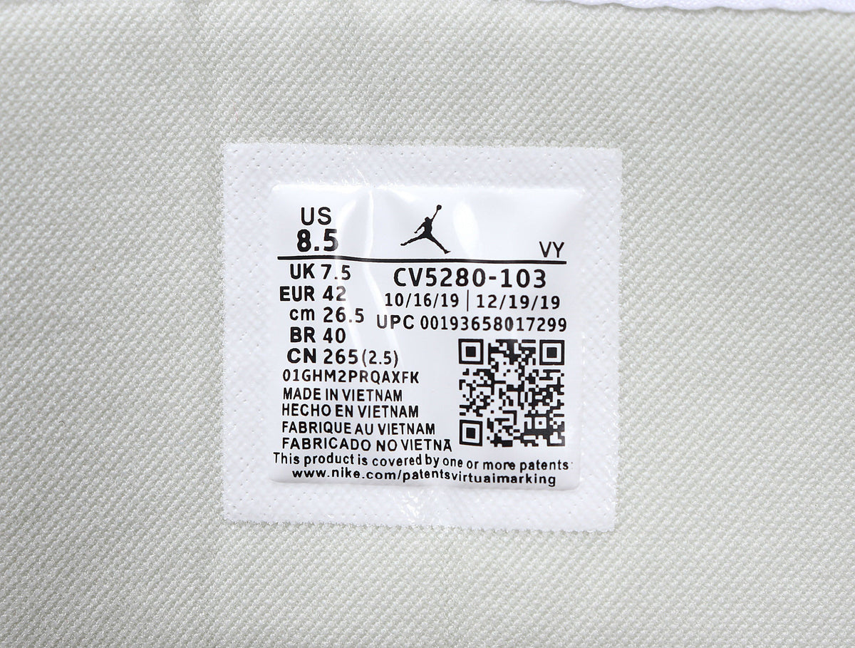 Nike Air Jordan 1 Mid Sneakers in White Grey CV5280-103 - product image from the listing.