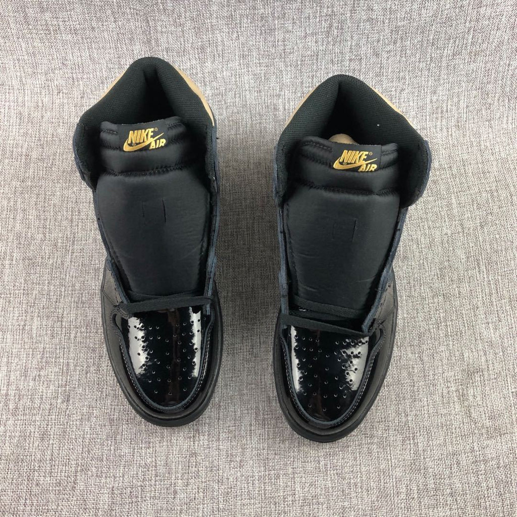 Air Jordan 1 High OG Black Gold Sneakers 555088-032 - product image from the listing.
