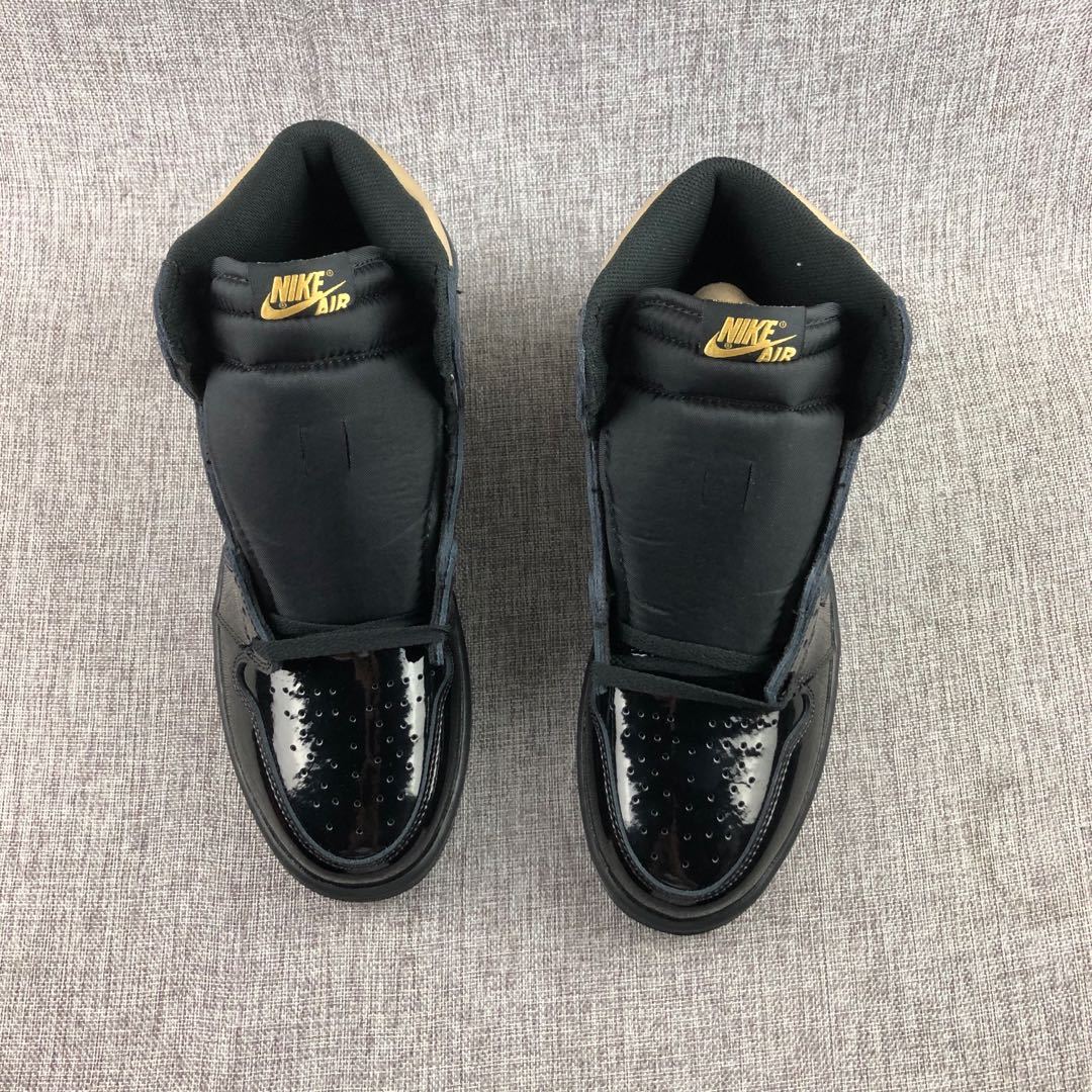 Air Jordan 1 High OG Black Gold Sneakers 555088-032 - product image from the listing.