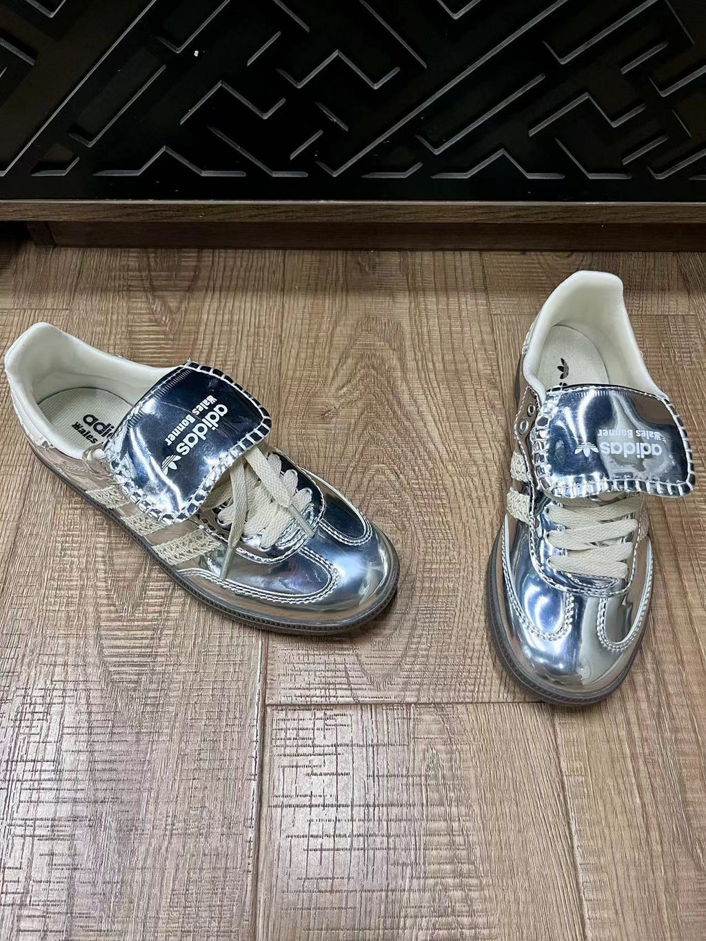 adidas x Wales Bonner Samba Low-Top Sneakers in Silver - product image from the listing.