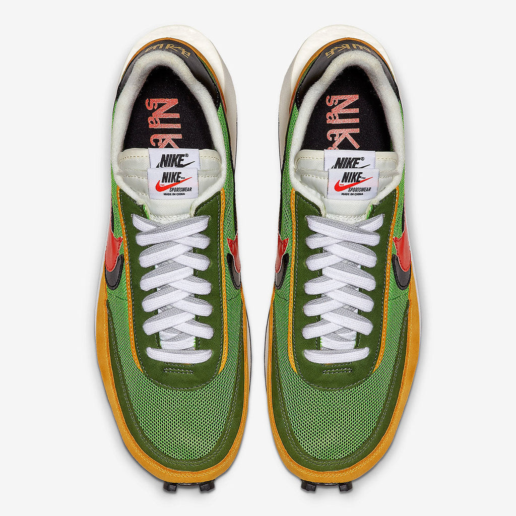 Nike x sacai LDV Waffle Sneakers in Green BV0073-300 - product image from the listing.