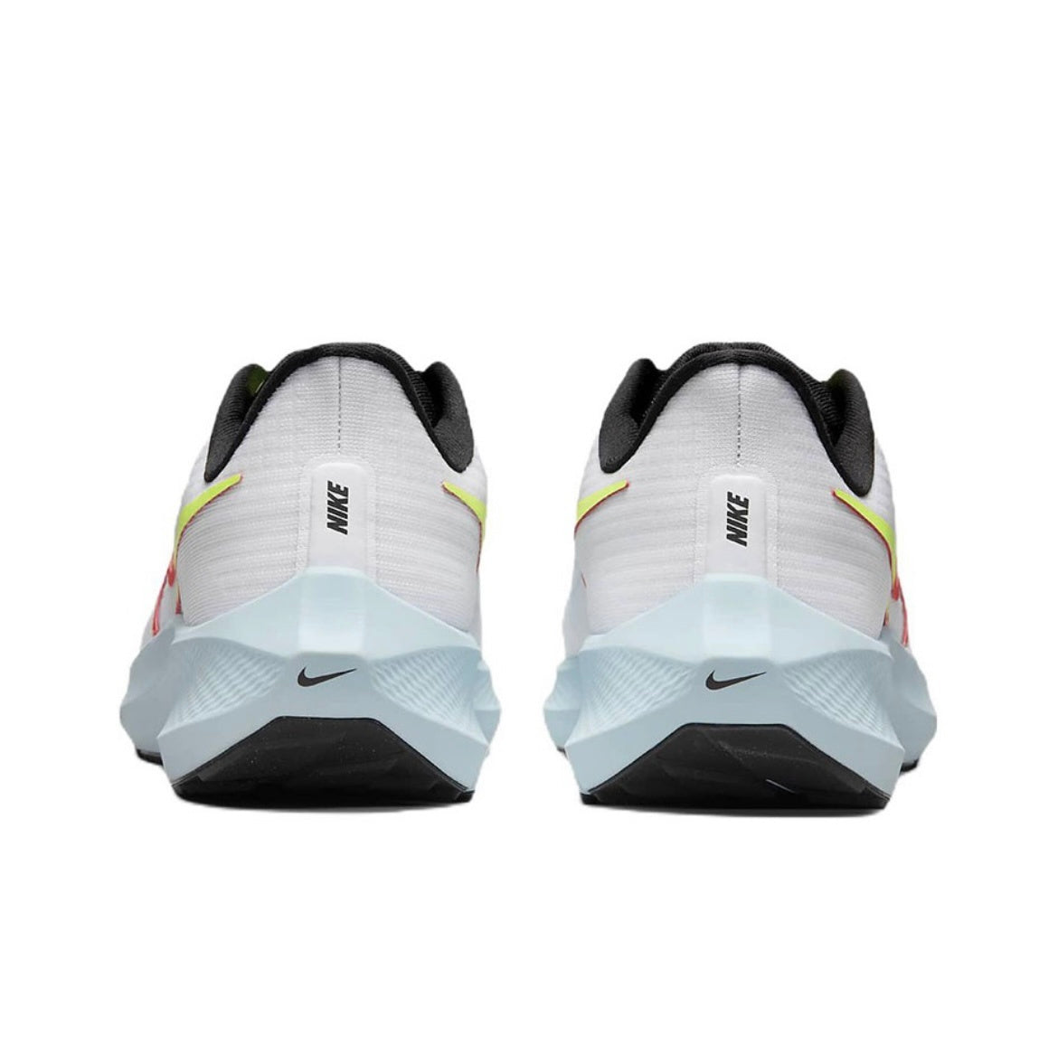 Nike Air Zoom Pegasus 39 Running Shoes in White Red Yellow DX3350-100 - product image from the listing.