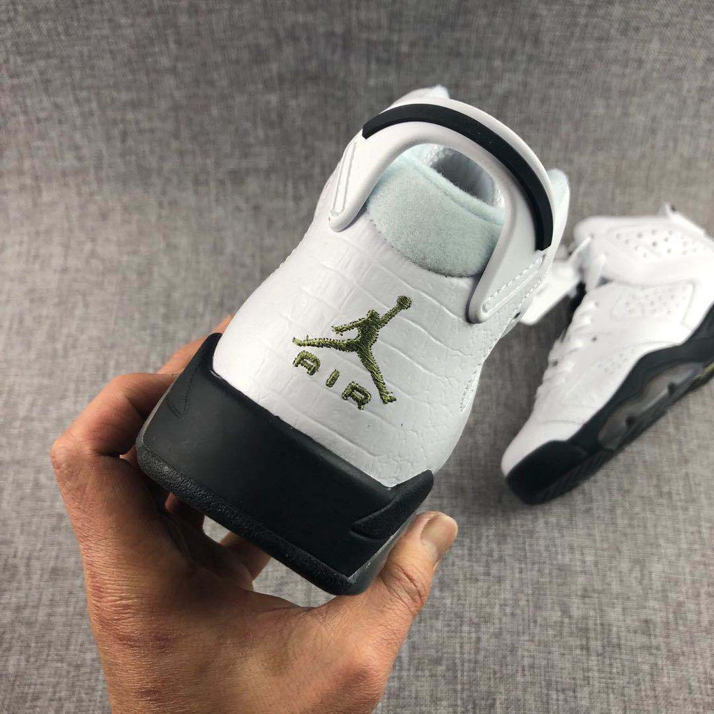 Air Jordan 6 Alligator White Black Sneakers - product image from the listing.