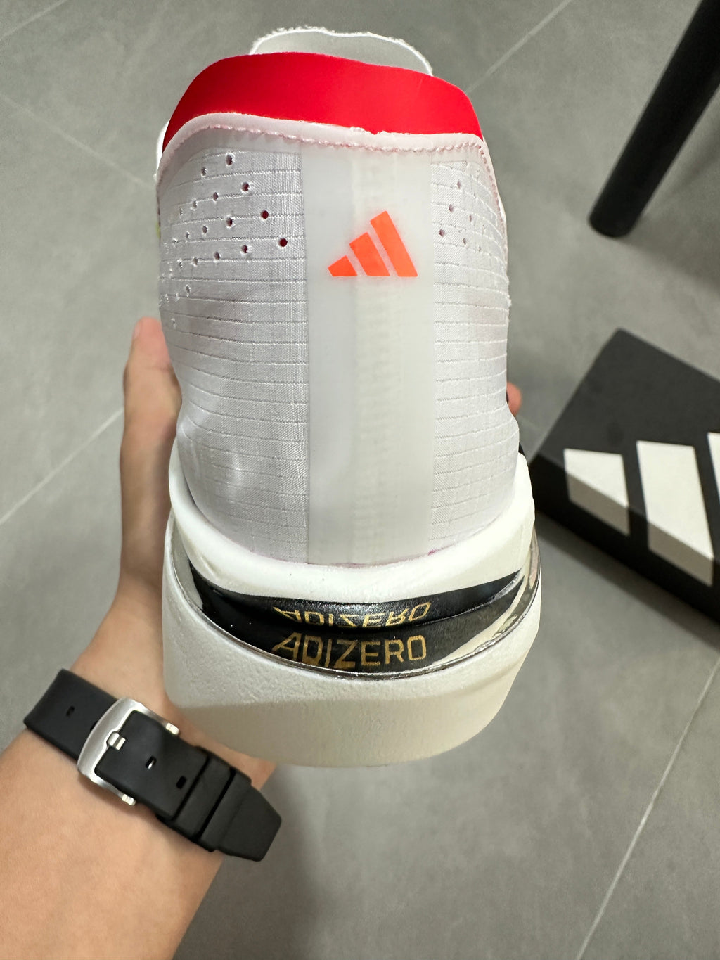 adidas Lightstrike Pro Running Shoes in White Black KI8290 - product image from the listing.
