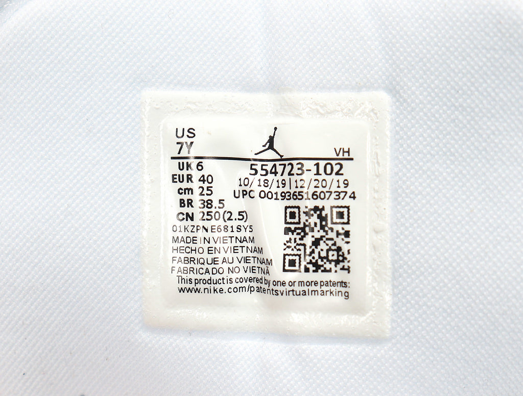 Air Jordan 1 Low White Pink Sneakers 554723-102 - product image from the listing.