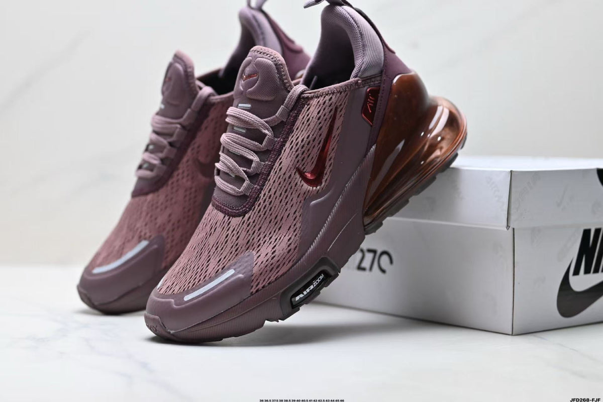 Nike Air Max 270 Running Shoes in Burgundy - product image from the listing.
