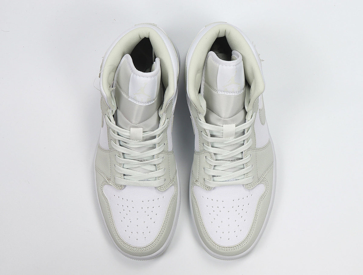 Nike Air Jordan 1 Mid Sneakers in White Grey CV5280-103 - product image from the listing.
