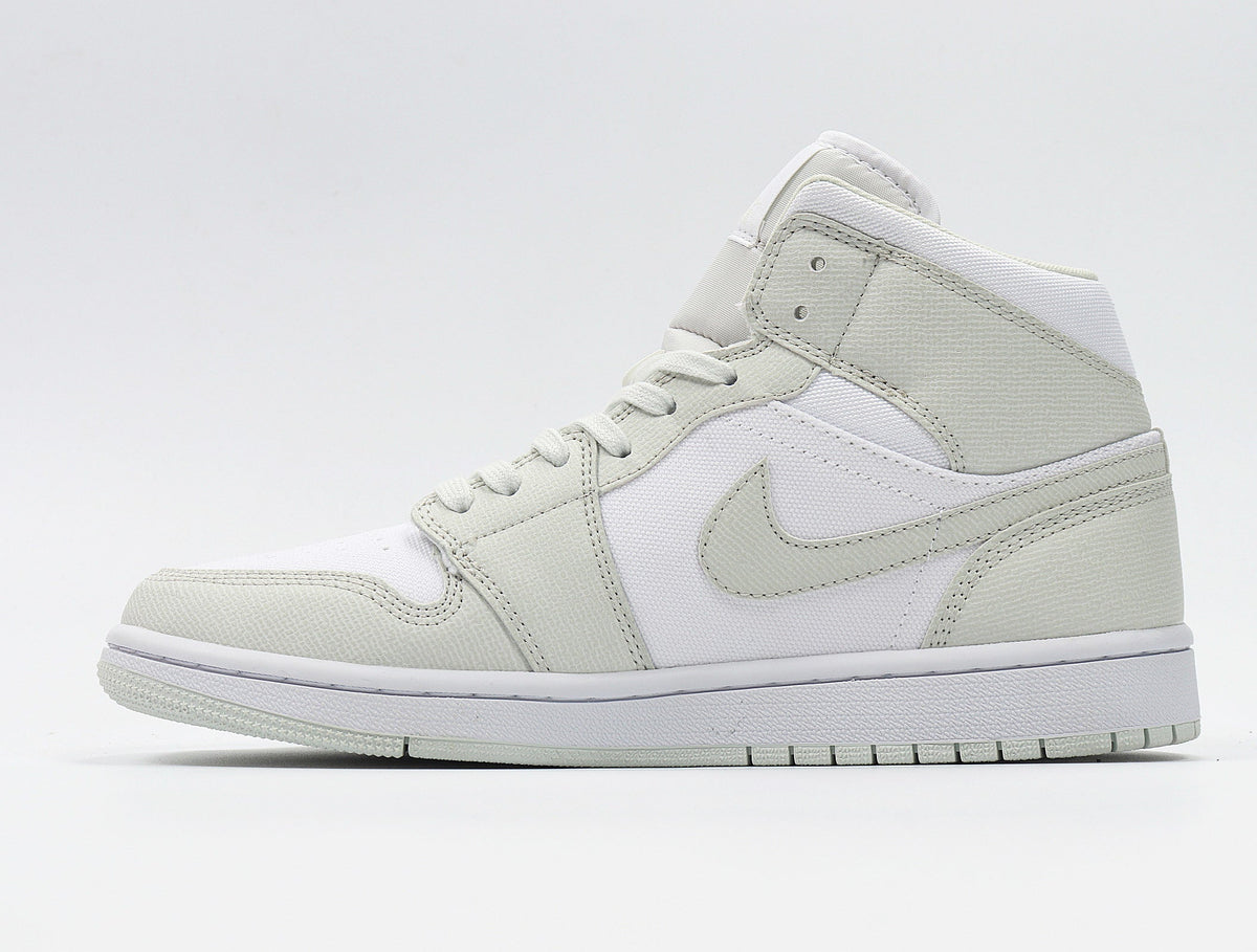 Nike Air Jordan 1 Mid Sneakers in White Grey CV5280-103 - product image from the listing.