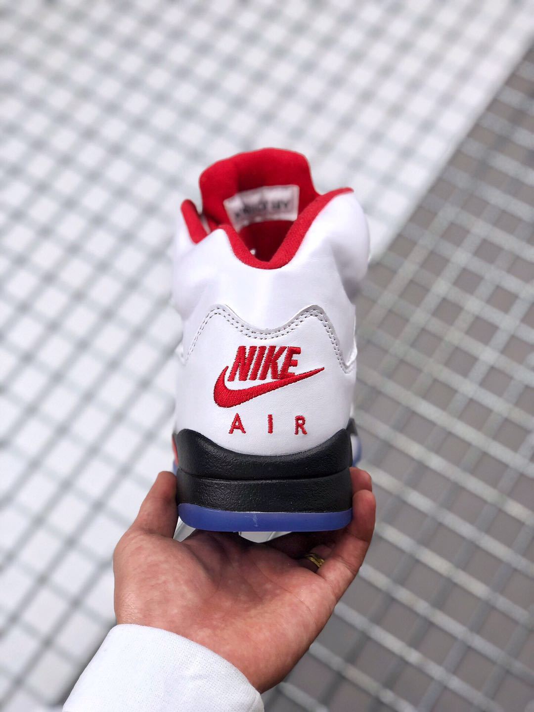 Air Jordan 5 Fire Red High-Top Sneakers - product image from the listing.