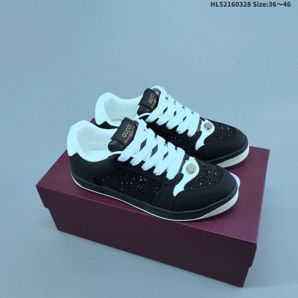 Gucci Distressed Screener Low-Cut Sneakers - product image from the listing.