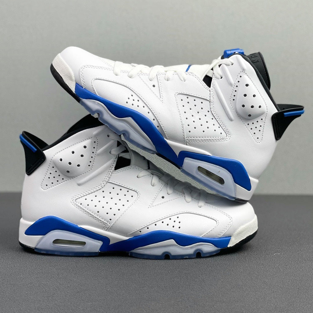 Air Jordan 6 Retro Sport Blue High-Top Sneakers - product image from the listing.
