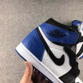 Jordan 1 Retro Fragment Sneakers in Black White Blue 716371-040 - product image from the listing.