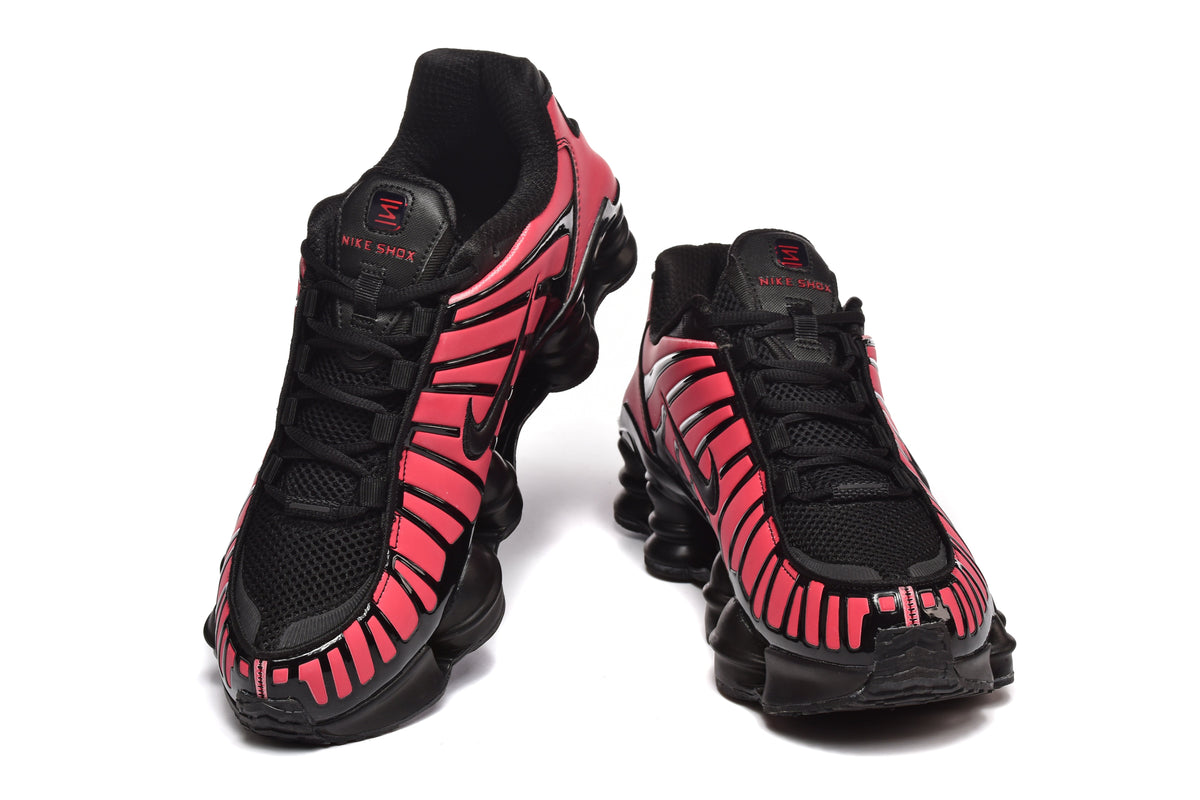 Black and Pink Nike Shox TL Sneakers - product image from the listing.