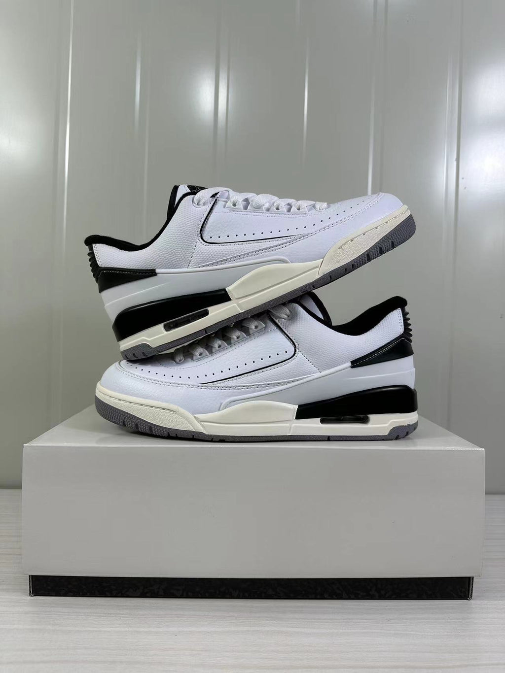 Air Jordan 2/3 Low Sneakers White Black FD0383-100 - product image from the listing.