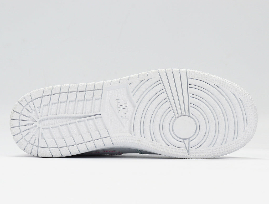 Nike Air Jordan 1 Low Sneakers in White Pink 554723-101 - product image from the listing.