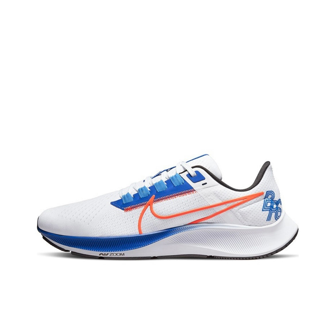 Nike Air Zoom Pegasus 38 Running Shoes in White Blue DQ8575-100 - product image from the listing.