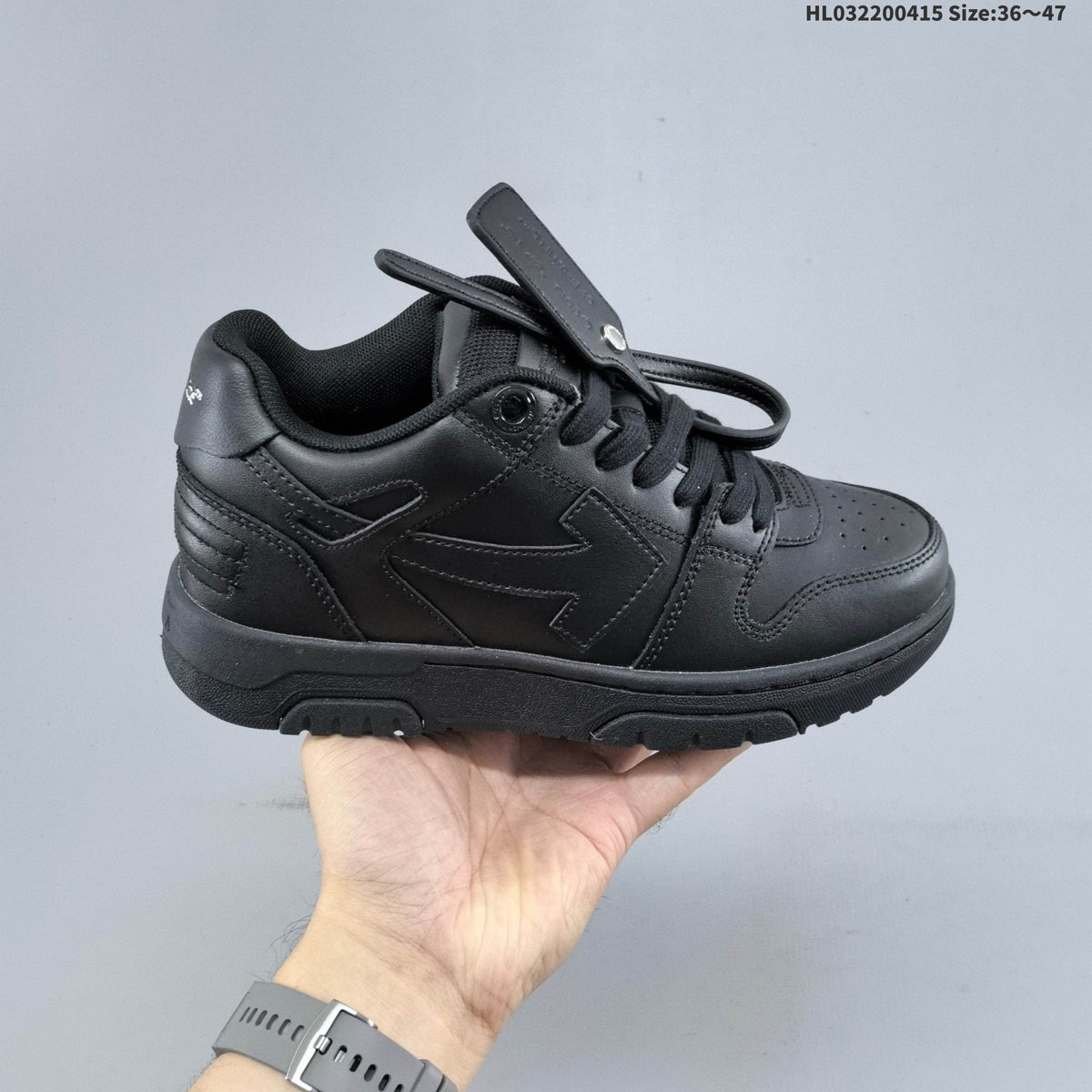 Off-White Out of Office Low-Top Sneakers, in Black and White - product image from the listing.
