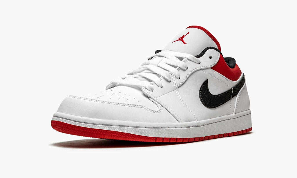 "White / Gym Red" Air Jordan 1 Low - product image from the listing.