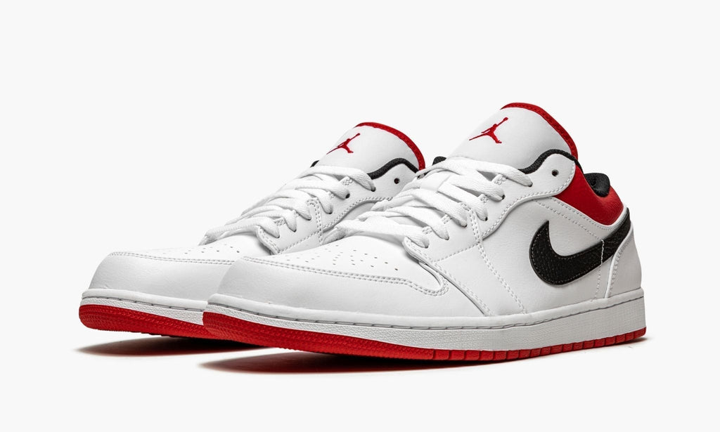 "White / Gym Red" Air Jordan 1 Low - product image from the listing.