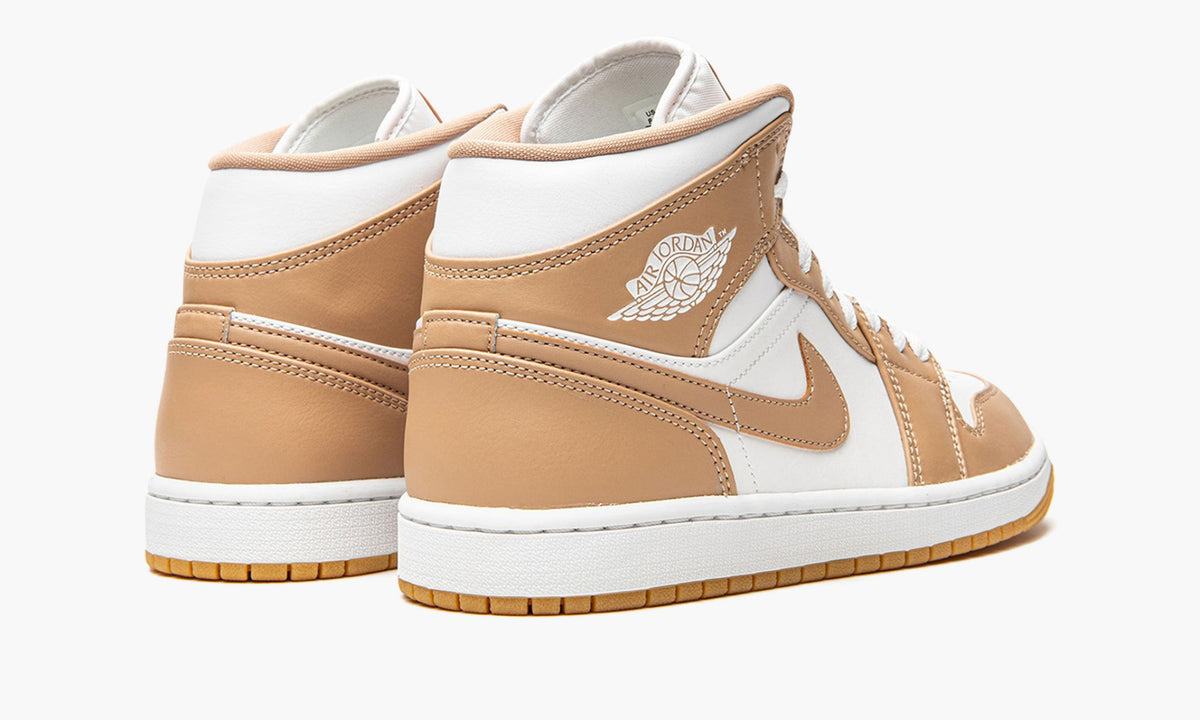 Air Jordan 1 Mid in Tan / Gum - product image from the listing.