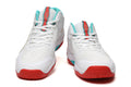 ASICS White and Aqua Indoor Court Trainers - product image from the listing.