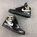 Air Jordan 1 High OG Black Gold Sneakers 555088-032 - product image from the listing.