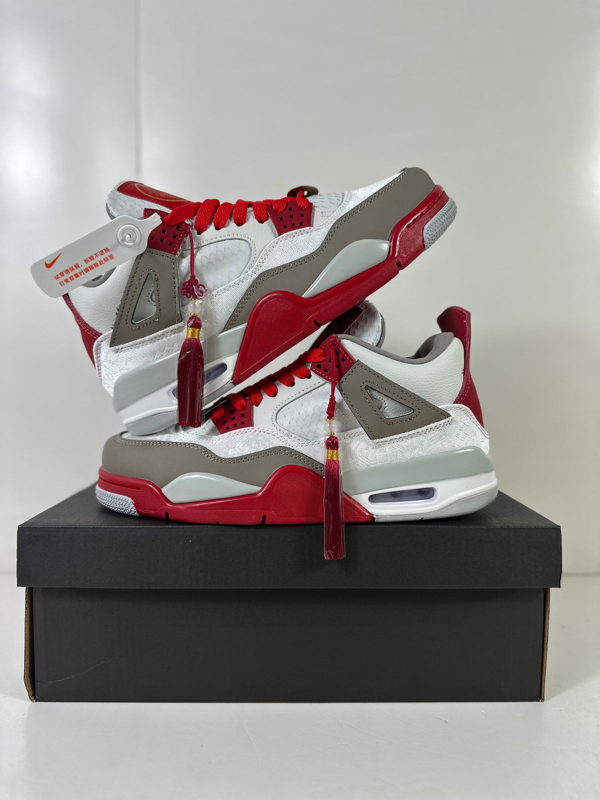 Jordan Dub Zero Basketball Sneakers in Red White Gray 311046-160 - product image from the listing.