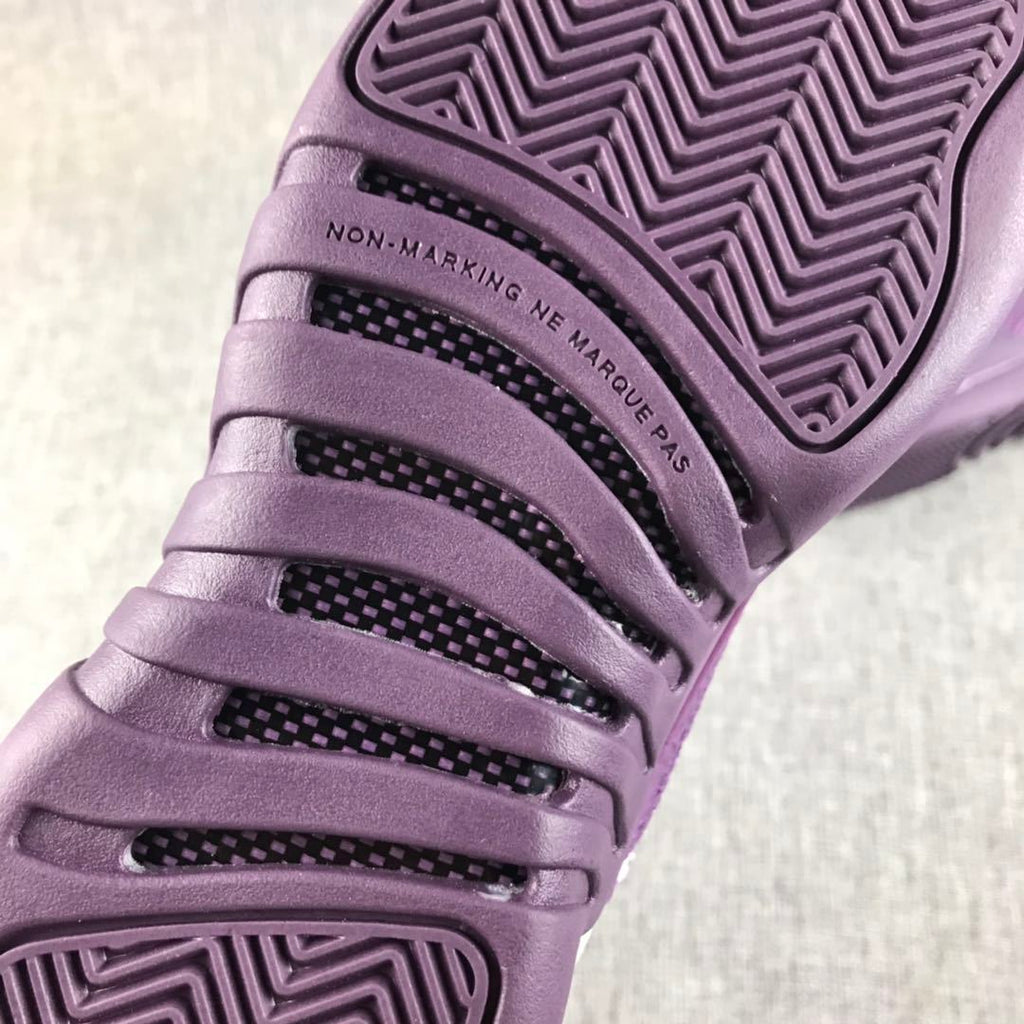 Air Jordan 12 White Purple Sneakers 510815-001 - product image from the listing.