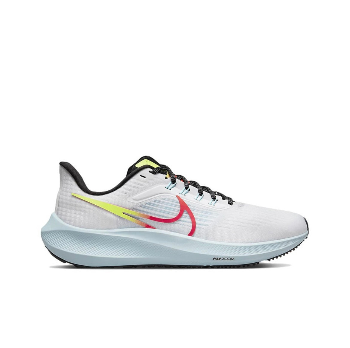 Nike Air Zoom Pegasus 39 Running Shoes in White Red Yellow DX3350-100 - product image from the listing.