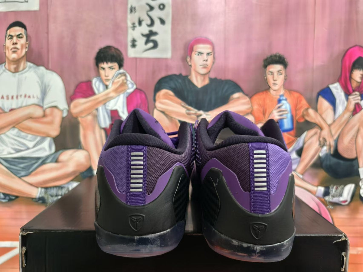 Nike Kobe 11 Basketball Shoes in Purple and Black - product image from the listing.