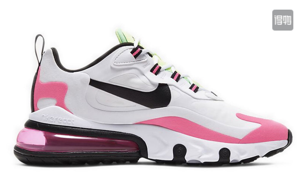 Nike Air Max 270 React Sneakers in White Pink CJ0619-101 - product image from the listing.
